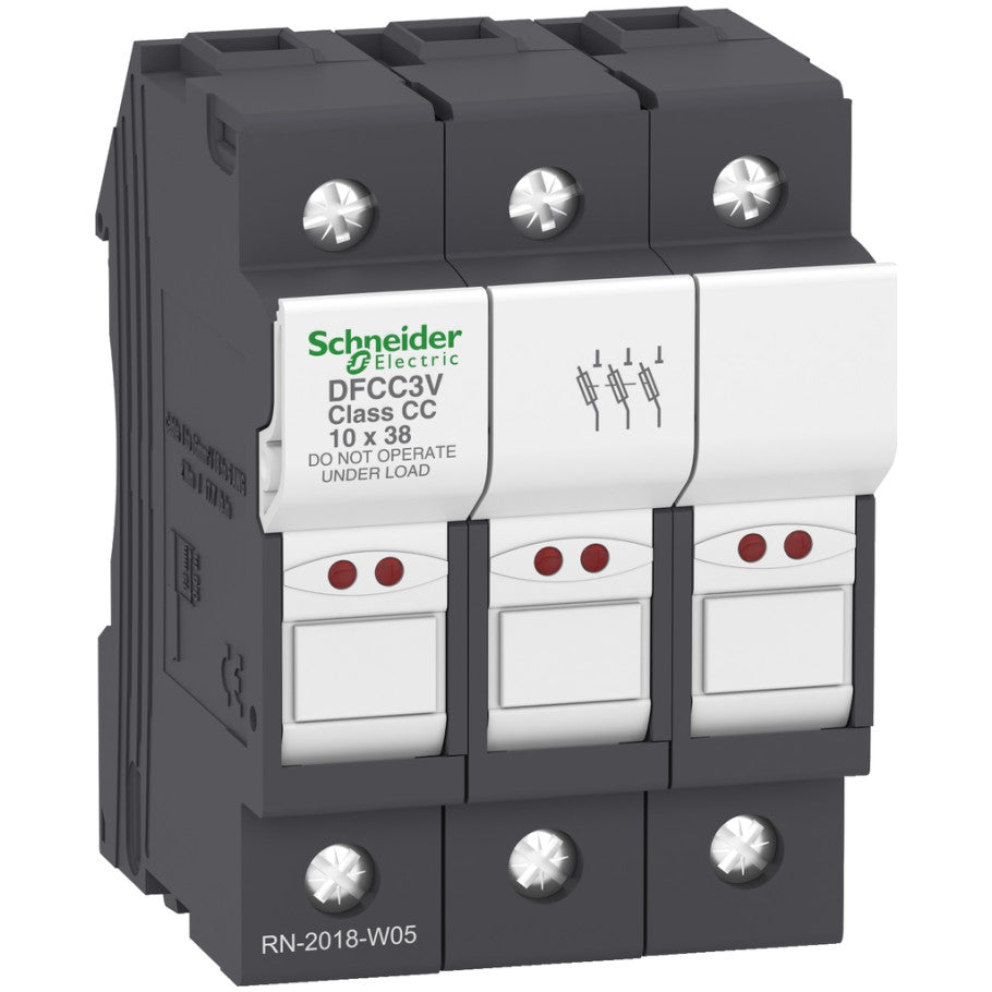 TeSys DF Modular Fuse Holder, 30A, Class CC, 3-Pole, Blown Fuse Indicator
