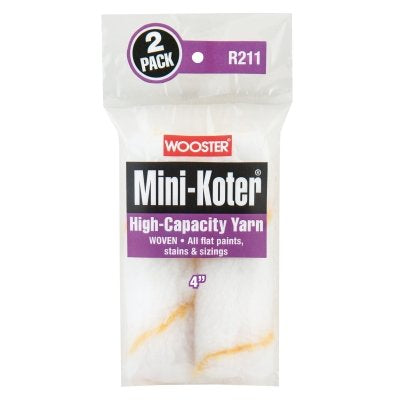 High-Capacity Yarn Mini-Koter Mini Roller Covers, 2 Pack, 4 in
