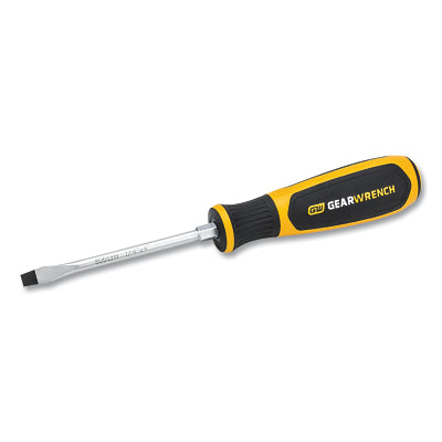 Dual Material Slotted Screwdriver, 1/4 in, 8.7 in OAL