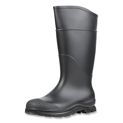 CT Economy Knee Boots, Plain Toe, Size 4, PVC, Black