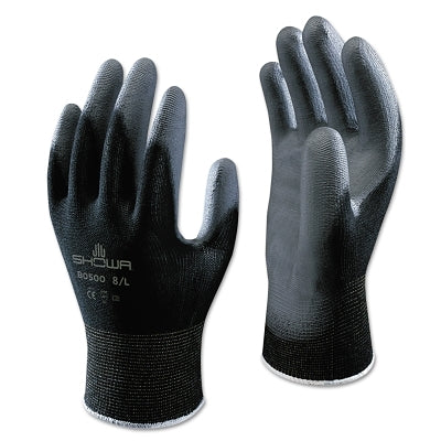 Hi-Tech Polyurethane Coated Gloves, Small, Black/Gray