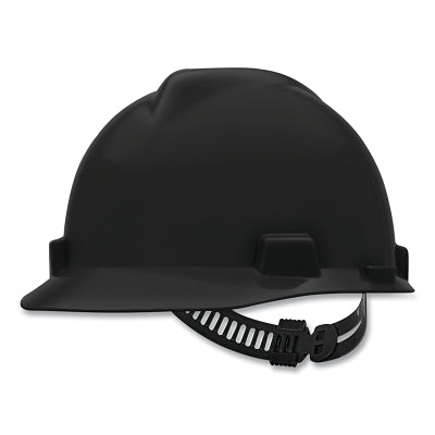 V-Gard Slotted Hard Hat Cap, Staz-On Suspension, Black