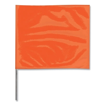 Stake Flag, 2 in x 3 in, 21 in H, Orange Glo