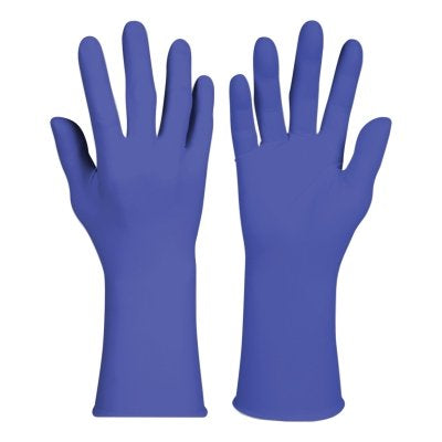 G3 Nitrile Gloves, Beaded Cuff, Unlined, Medium, Sapphire, 7.1 mil