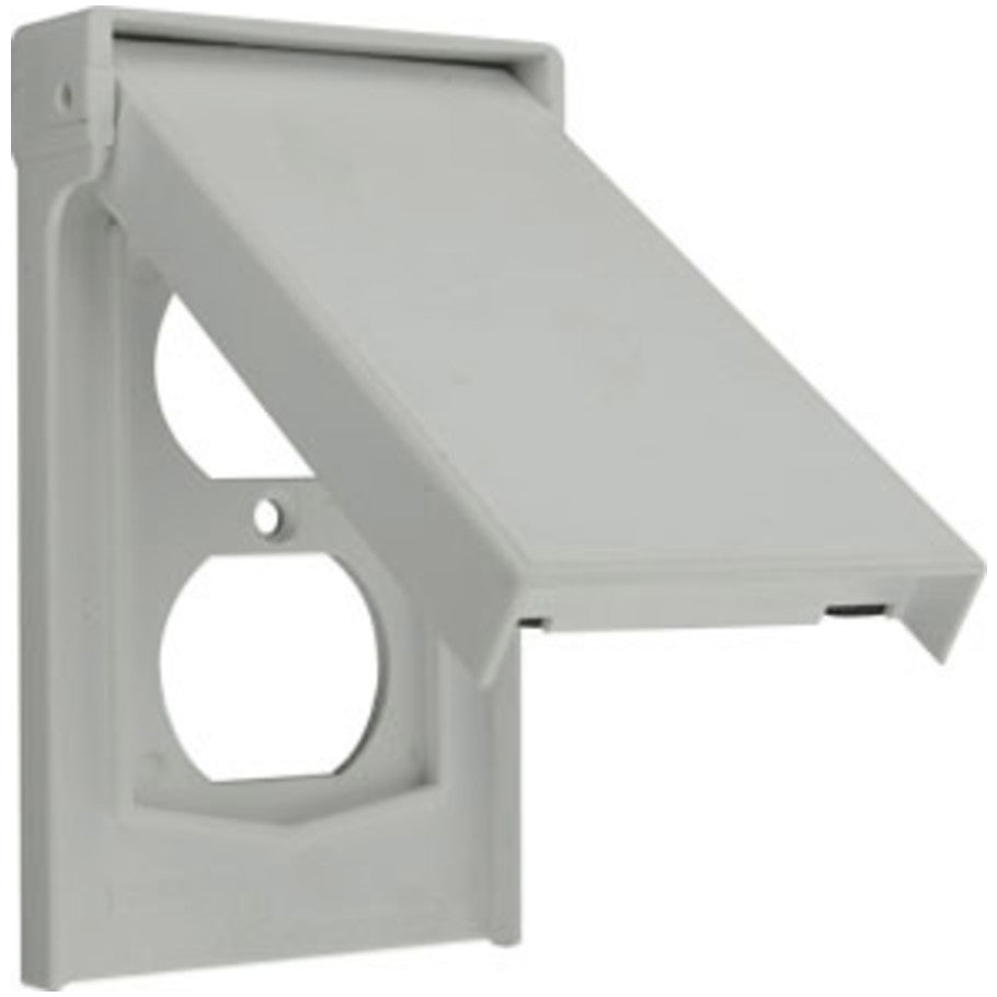 Thermoplastic Weather-Resistant Covers, Vertical Mount, Self-Closing Lid, White