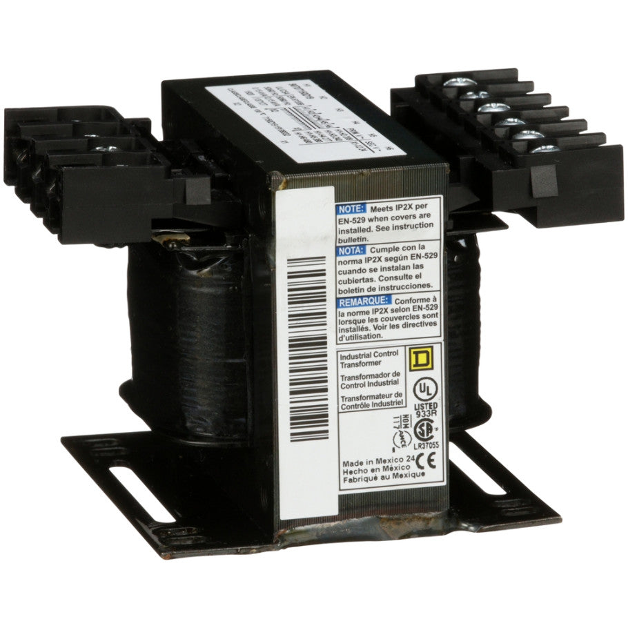 Type T Industrial Control Transformer, 1-Phase, 208/240/277/380/480V Primary, 24V Secondary, 150VA