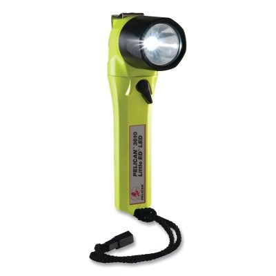 Little Ed Right Angle Light, 4 AA, 183 Lumens, Hi-Vis Yellow, Glow-in-th-Dark Shroud