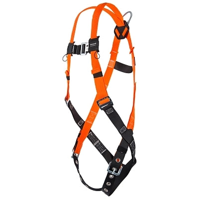 Titan II Non-Stretch Harness, Back D-Ring, 2XL, Friction Shoulder/Mating Chest/Tongue Leg Buckles