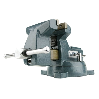 Mechanics Vise, 6 in Jaw Width, 4-1/8 in Throat Depth, Swivel Base