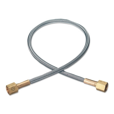 Stainless Steel Flexible Pigtail, 3000 psig, Brass Connections, 48 in L