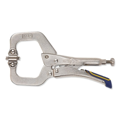 Locking C-Clamps with Swivel Pads, Jaw Opens to 2-1/8 in, 6 in Long