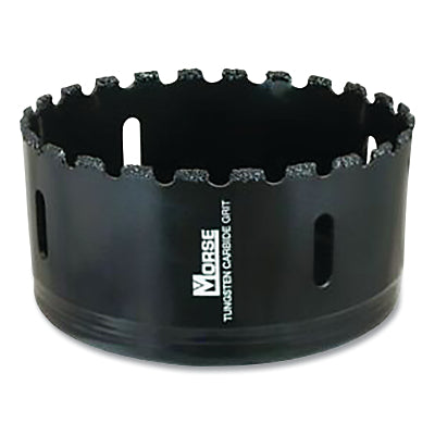 Tungsten Carbide Grit Hole Saw, 5 in Cutting dia, 1-1/2 in Cutting Depth, Arbor Required (Sold Separately)