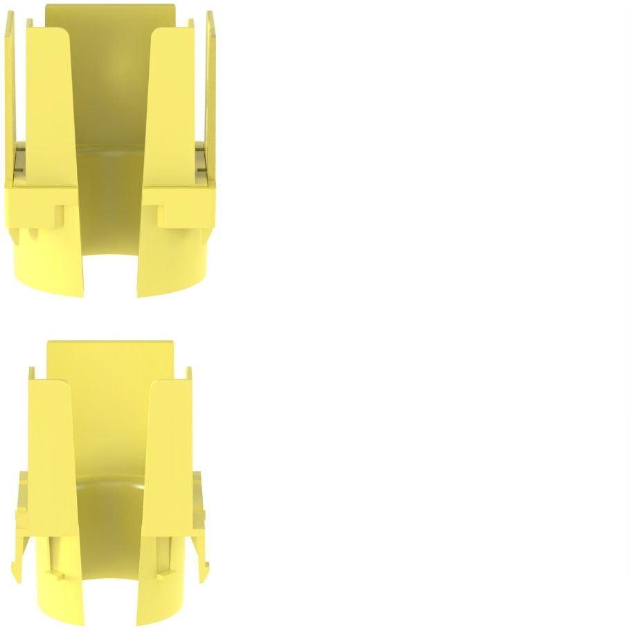 FiberRunner 1-Port Spillout, 2x2, Yellow