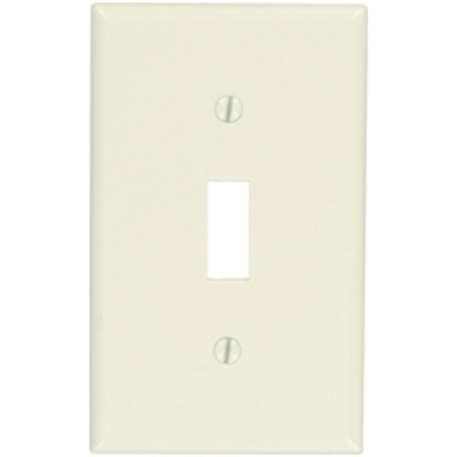 Wall Plate, Toggle Switch, 1-Gang, Device Mount, Light Almond