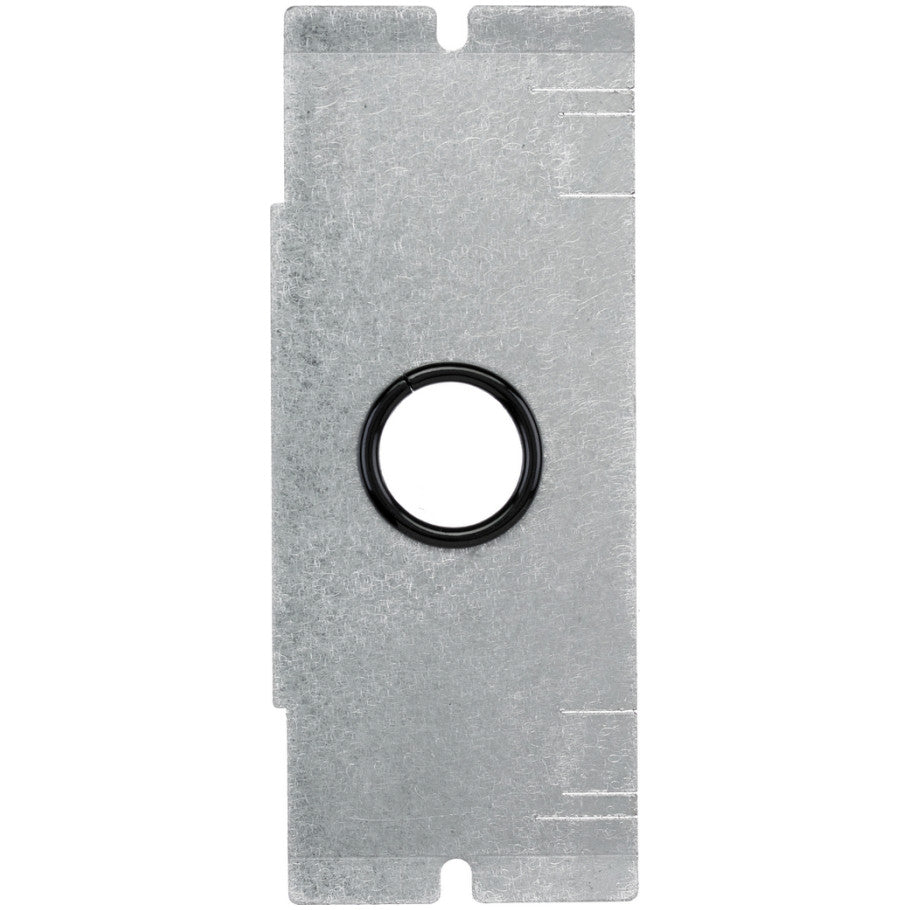 Floor Box Device Plate, Steel, 1 in., Zinc Plated, Screw Mount, 1 Gang, Round Open