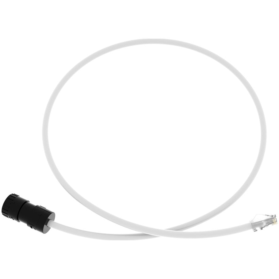 6A UTP Connector, Plenum RJ45 Cord, 1 M, White