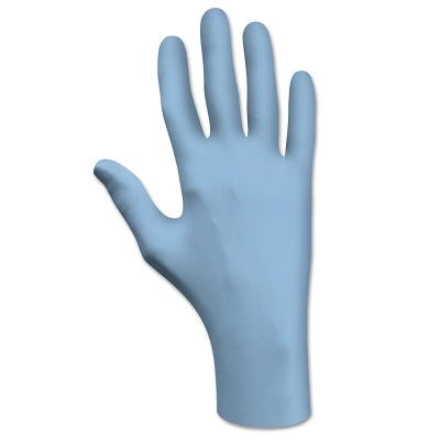 7500 Series Nitrile Disposable Gloves, Rolled Cuff, Unlined, Large, Blue, 4 mil