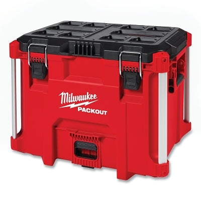 PACKOUT Tool Box, XL, 100 lb Cap, 15.5 in W x 16.9 in H x 21.8 in L, Polymer/Metal, Red/Black