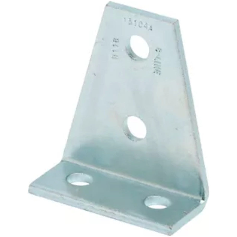 Gussetted Shelf Bracket, 4 Hole, Zinc Plated