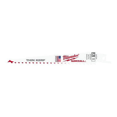 SAWZALL Standard Wood Cutting Blade, 6 in L x 3/4 in W, 5 TPI, 5 EA/PK