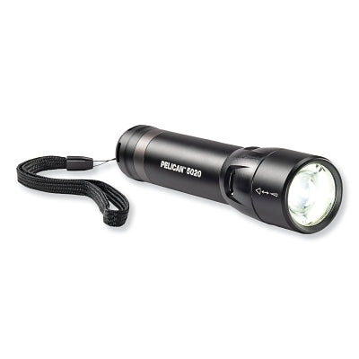 5000 Series LED Flashlights, 4-AAA Alkaline, High 586/Med 217/Low 20 Lumens, Black