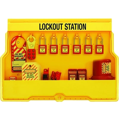 Safety Series Lockout Stations, 22 in, Electrical, Zenex Thermoplastic