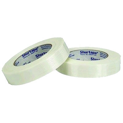 Utility Grade Strapping Tape, 2 in W, 60 yd L, 150 lb/in, White