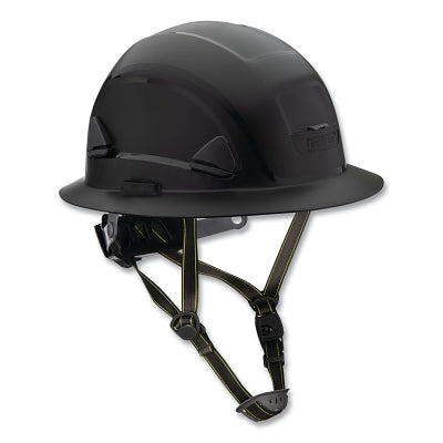 Fibre-Metal Climbing Style Full Brim Safety Helmet, Type II, Class E, Ratchet Suspension, Non-Vented, Black