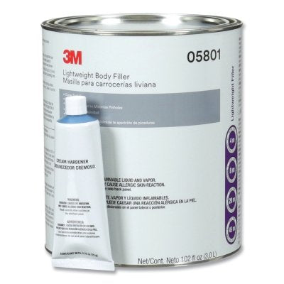 3M 051131-05801 Lightweight Body Filler Kit, 1 gal