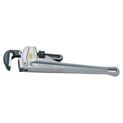 Aluminum Straight Pipe Wrench, 24 in OAL, 3 in Pipe Capacity