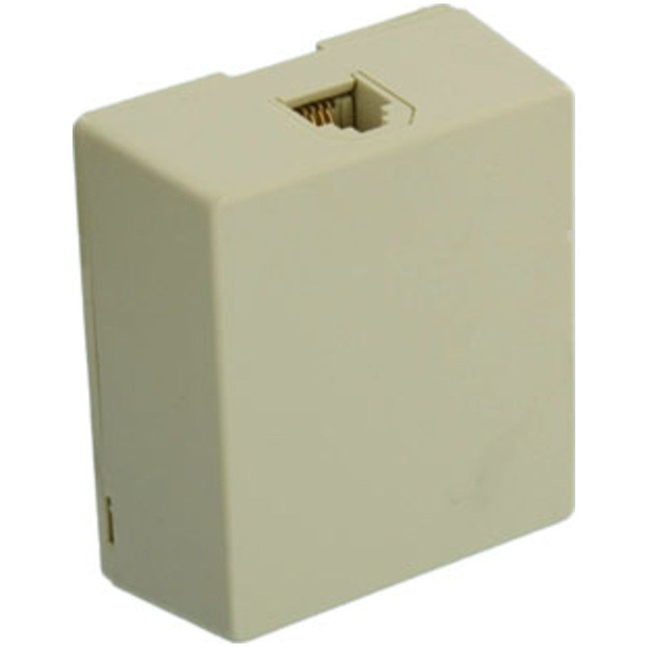 Type 625A2 Surface Mount Jack Box, 6P4C, 6-Position, 4-Conductor, Ivory