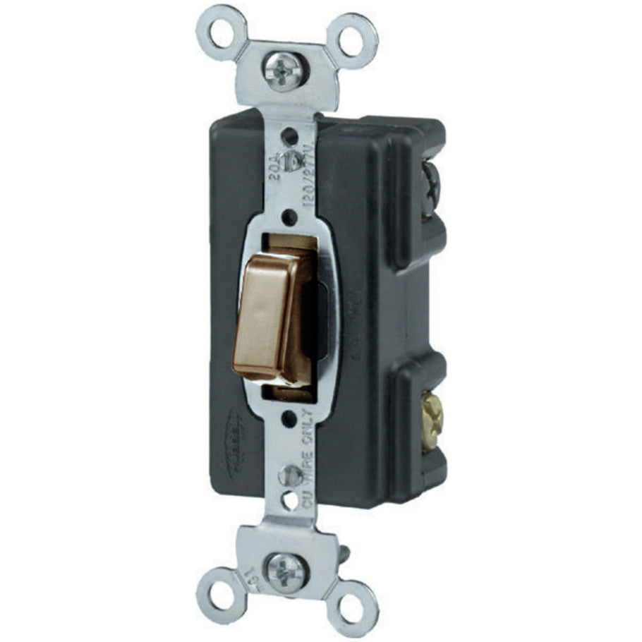 PresSwitch 20A 120/277V 1-Pole Specification Grade Momentary (Normally Open) Type Push Button Switch, Brown