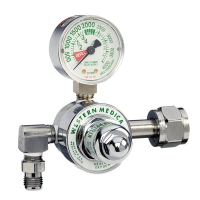Single-Stage Preset Regulator, Oxygen, 0 to 50 psi, 3000 psi Inlet, CGA 540 Nut and Nipple