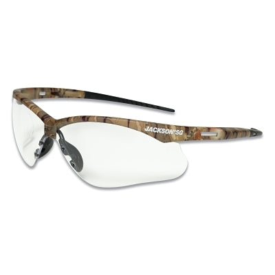 SG Series Safety Glasses, Clear Poly Lens, Sta-Clear Anti-Fog, Camo Poly Half-Frame