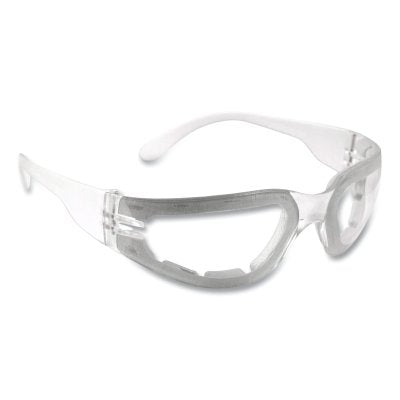 Mirage Foam Safety Eyewear, Clear Lens, Polycarbonate, Anti-Fog, Clear Frame