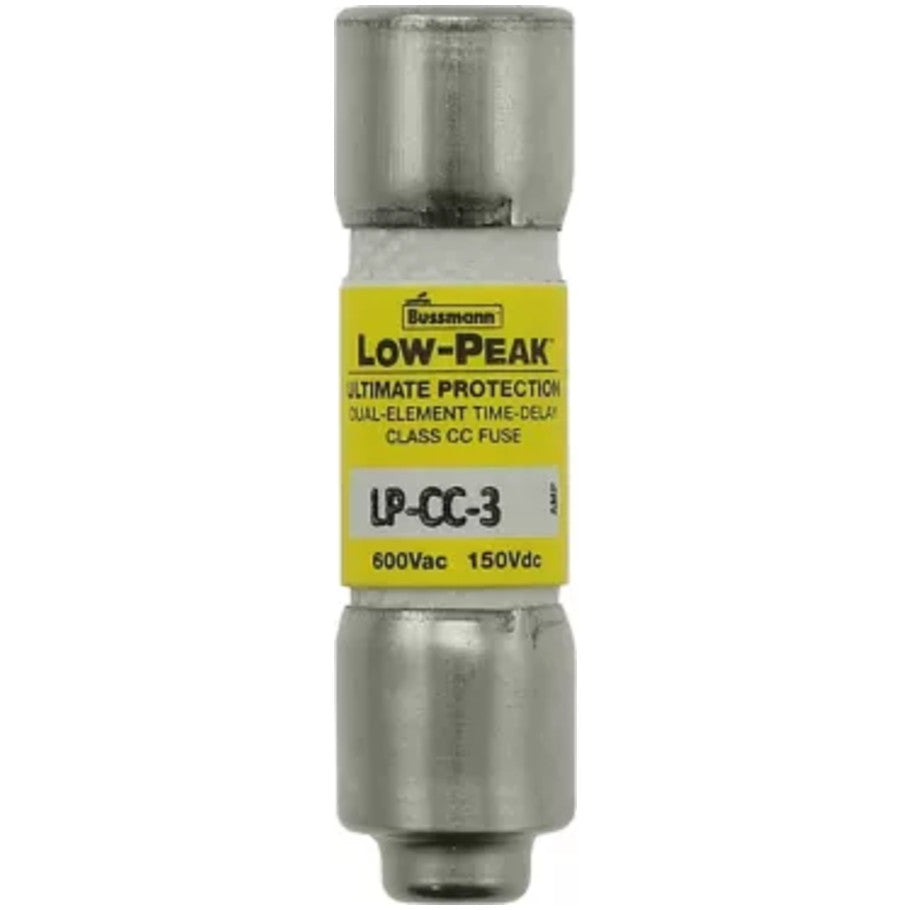 Low-Peak LP-CC Series Class CC Time Delay Fuse, Rejection, Current-Limiting, 3A, 600Vac/150Vdc, 13/32 x 1-1/2 in.