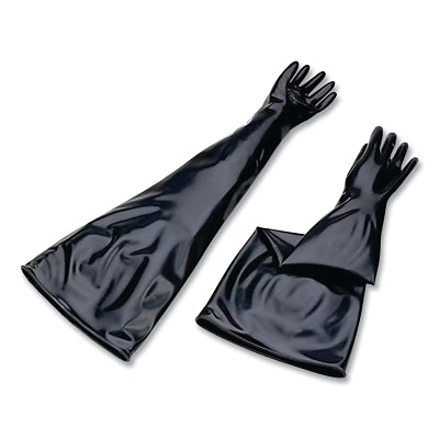 Butyl Glovebox Gloves, 8B1532, Size 8H, Black, 15 mil, 32 in Length