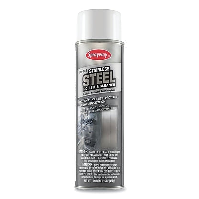 Stainless Steel Polish and Cleaner, 20 oz Can, Clear, Lemon Odor