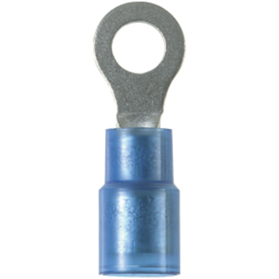 Pan-Term PN14-10RX-C Ring Terminal, Expanded, Blue, Nylon, 14-18 AWG,  10 Stud