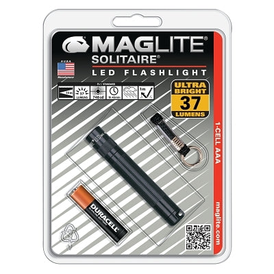 Solitaire LED AAA Flashlight, AAA, 47 Lumens, Black
