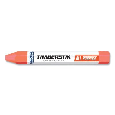 Lumber Crayon #200, 1/2 in dia, 4.75 in L, Orange