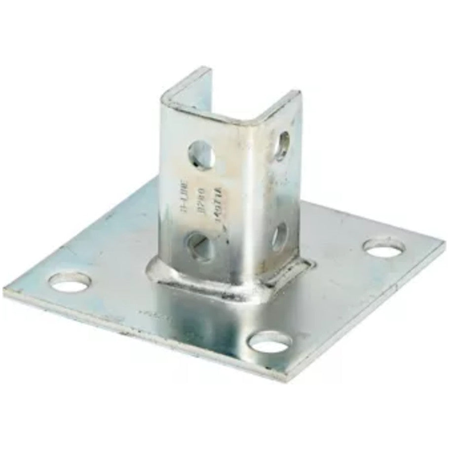 Channel Post Base, Square, Stainless Steel