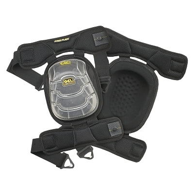 Gel-Tek Stabili-Cap Articulated Kneepads, Articulating Straps, Black