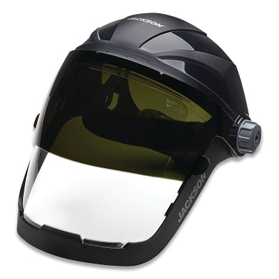 QUAD 500 Premium Multi-Purpose Face Shield, Ratcheting, AF/Clear, 9 in H x 12-1/4 in W