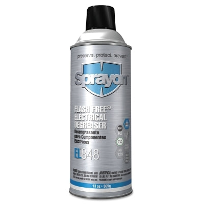 EL848 FLASH FREE Electrical Degreaser, 13 oz, Aerosol Can, Mild Solvent Scent