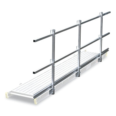 Guardrail, 108 in x 1.5 in, Square Cut Length, Aluminum