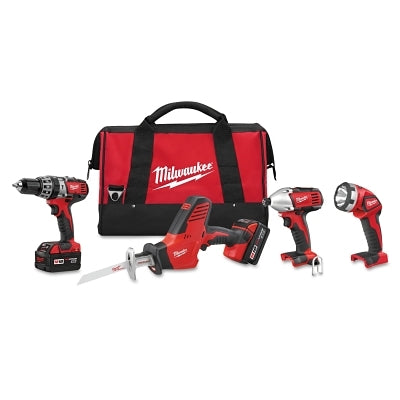 M18 Cordless 4-Tool Combo Kit, 18 V, Lithium Ion, 1800 RPM