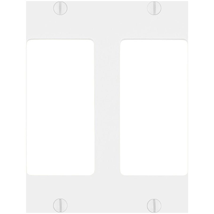 Nylon 2 Gang Device Mount Midsize Decora/GFCI Device Wall Plate, White