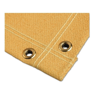 Welding Blanket, 10 ft W, 10 ft L, Fiberglass, Yellow, -40 F to 300 F