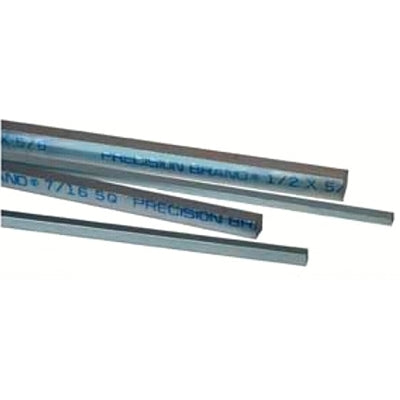 Square Zinc Plated Keystocks, 1/8 in x 12 in, 10 per bundle